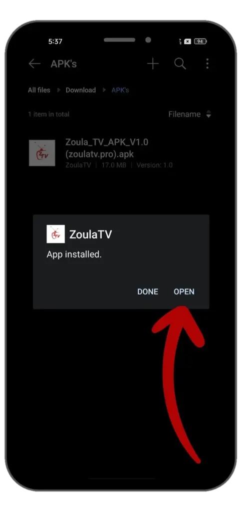 Download and Install Zoula TV APK 4