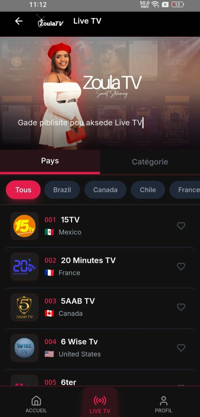 Zoula TV APK 4